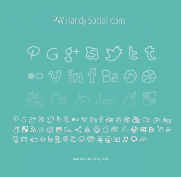 PWHandySocialIcons Font Download