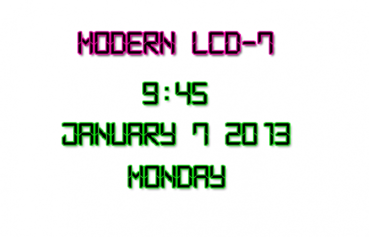 Modern LCD-7 Font Download