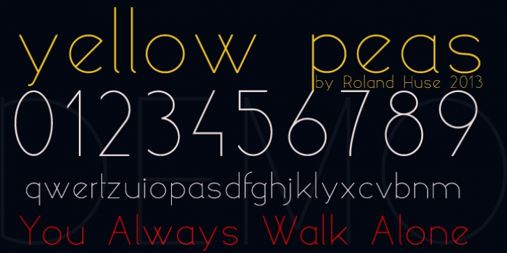 Yellow peas dem Font Download