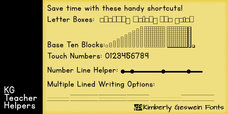 KG Teacher Helpers Font Download
