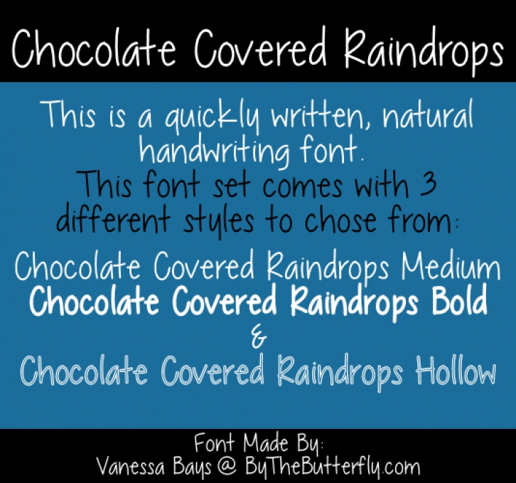 Chocolate Covered Raindrops Font Download
