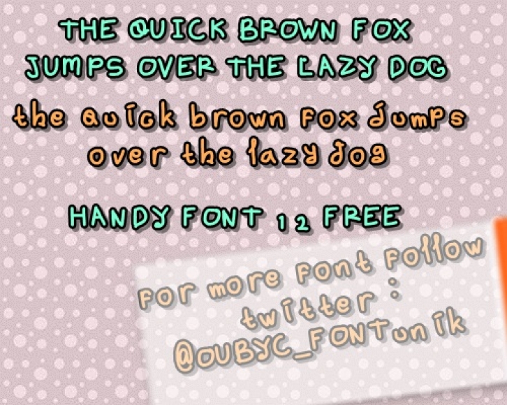 Handy font 12 by OUBYC Font Download