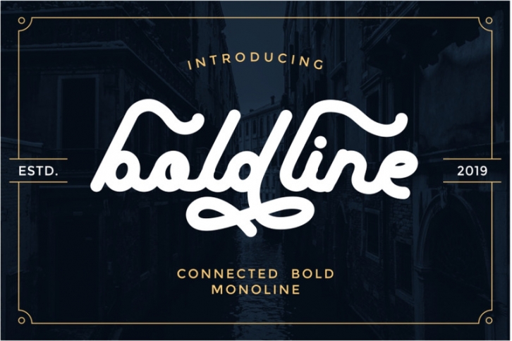boldline - monoline bold typeface Font Download