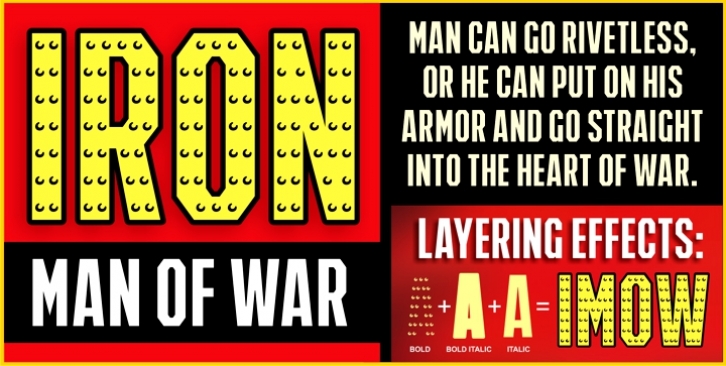 IRON MAN OF WAR Font Download