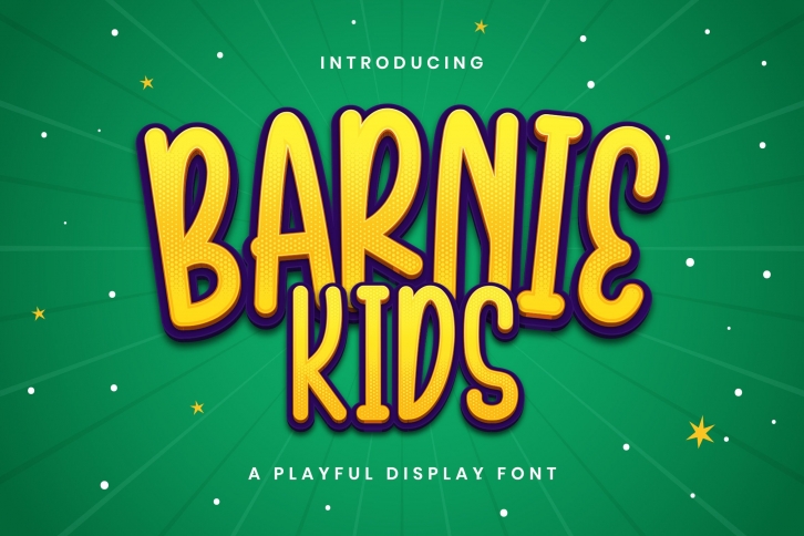 Barnie Kids - Playful Display Font Font Download