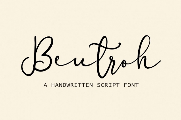 Beutroh | Handwritten Font Download