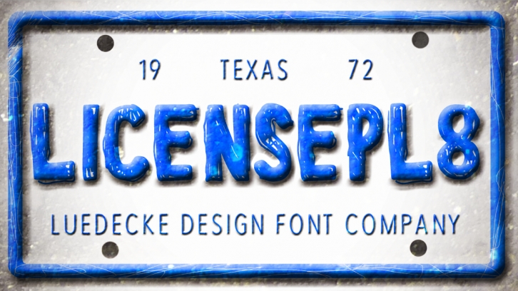 LicensePl8 Font Download