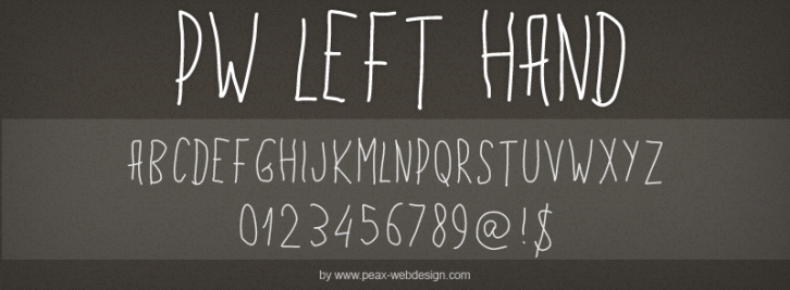 PWLeftHand Font Download