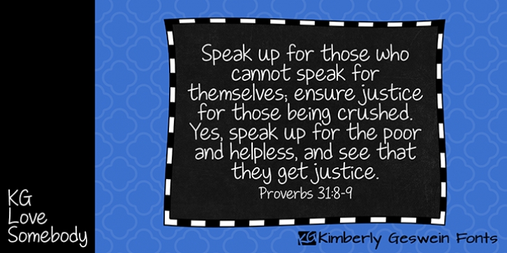 KG Love Somebody Font Download