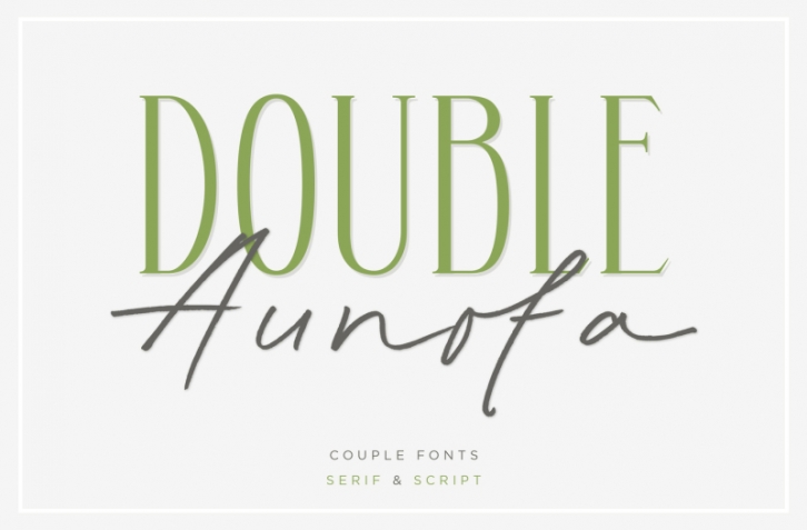 Double Aunofa - Couple Fonts Font Download
