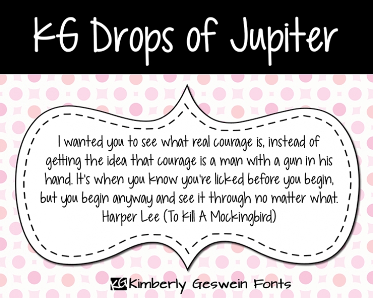 KG Drops of Jupiter Font Download