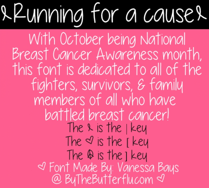 Running for a cause Font Download