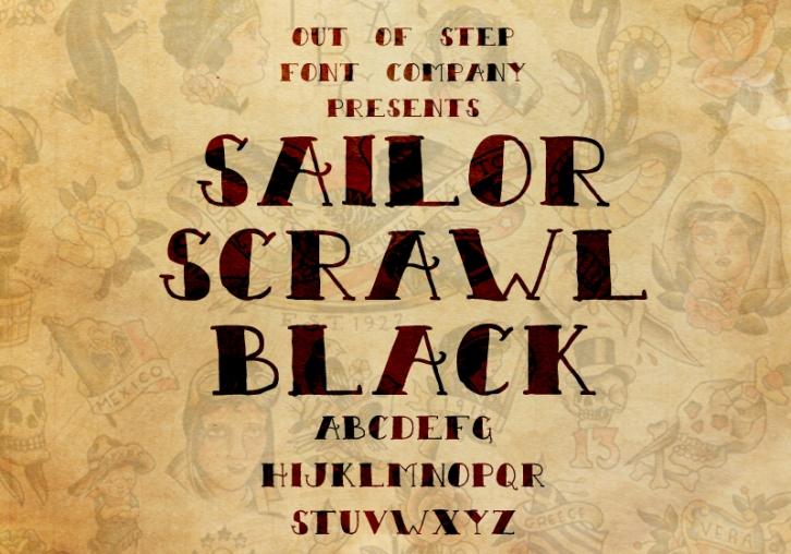 Sailor Scrawl Black Font Download