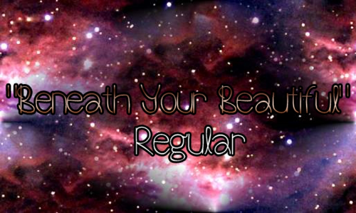 Beneath Your Beautiful Font Download