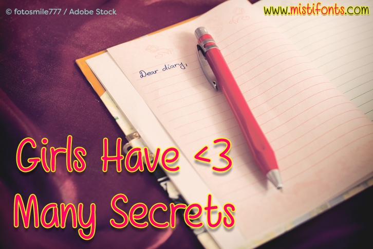 Girls Have Many Secrets Font Download