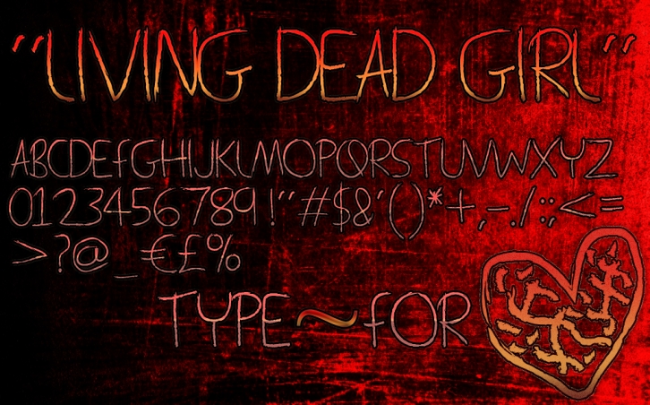 Living Dead Girl Font Download