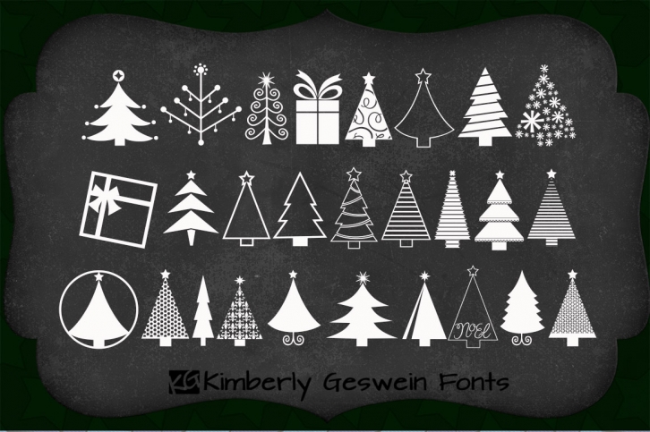KGChristmasTrees Font Download