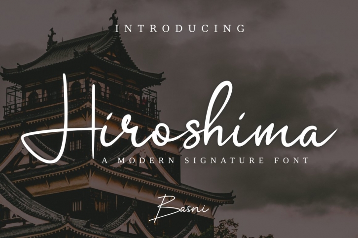 Hiroshima - Signature font Font Download