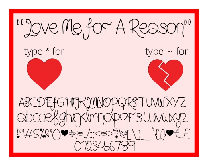 Love Me For A Reas Font Download