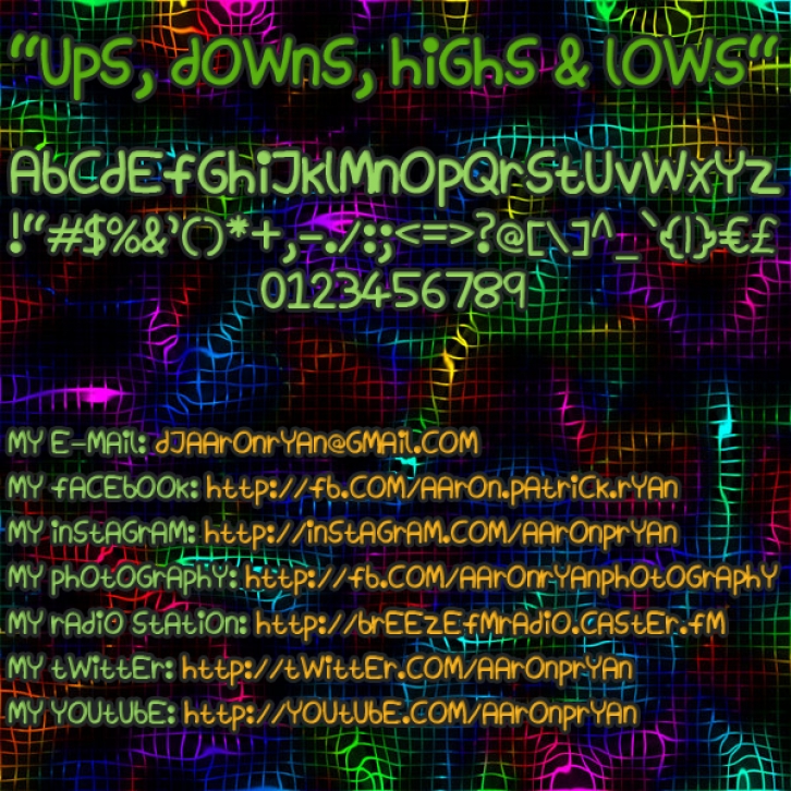 Ups, Downs, Highs & Lows Font Download