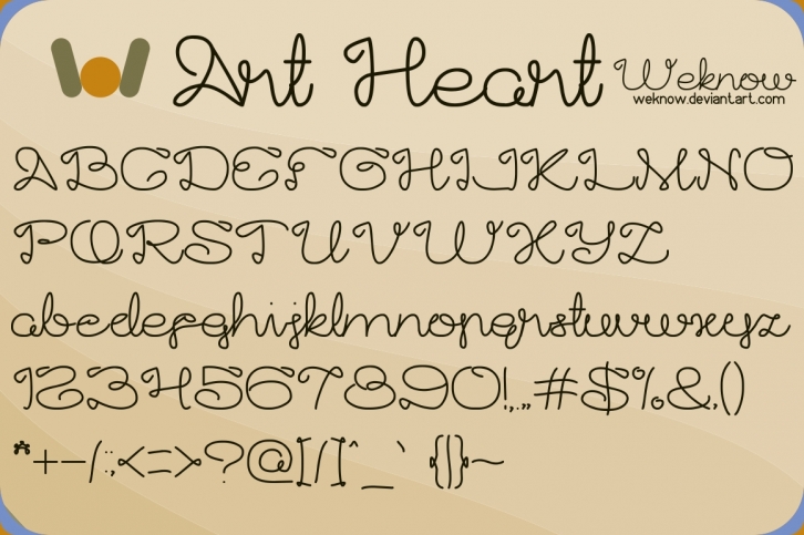 Art HEART Font Download