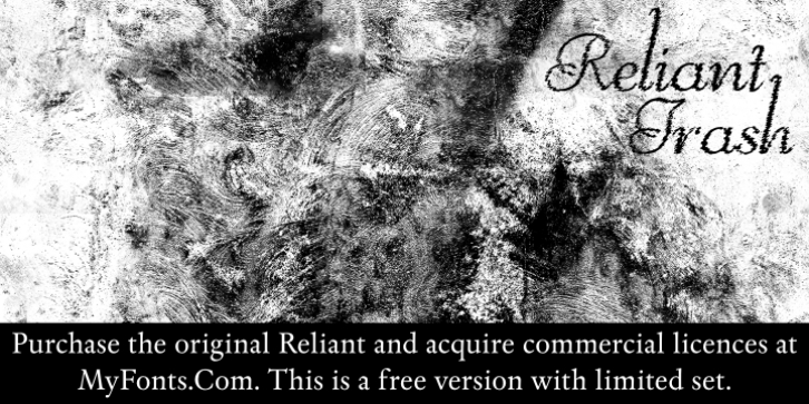 Reliant Trash Font Download