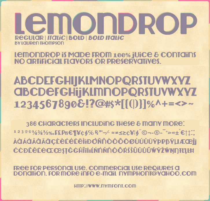 Lemondrop Font Download