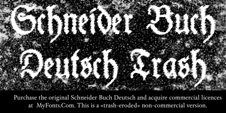 Schneider Buch Deutsch Trash Font Download