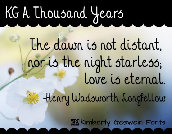 KG A Thousand Years Font Download