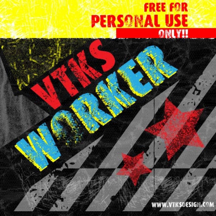 VTKS WORKER Font Download