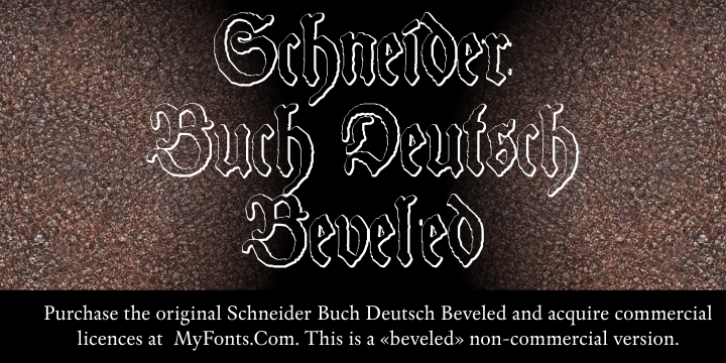 Schneider Buch Deutsch Beveled Font Download
