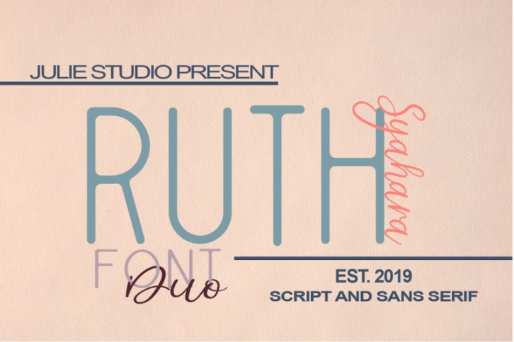 Ruth Syahara Font Duo Font Download