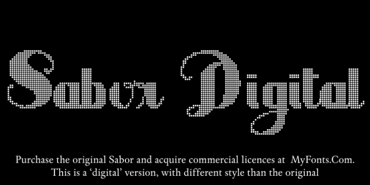 Sabor Digital Font Download