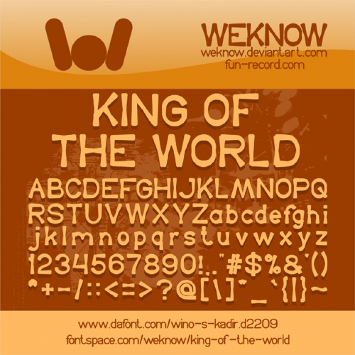 King Of The World Font Download