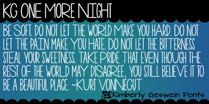 KG One More Nigh Font Download