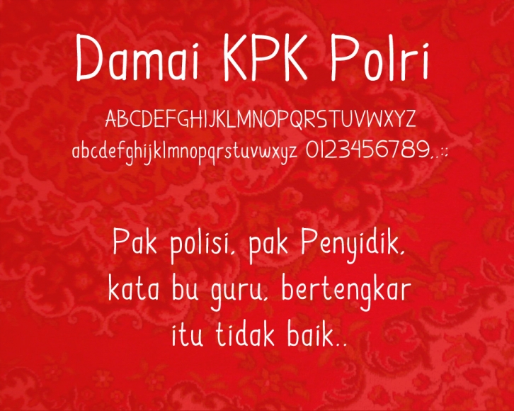 Damai Kpk Polri Font Download