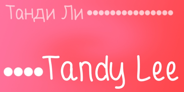 Tandy Lee Font Download