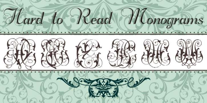 Hard to Read Monograms Font Download