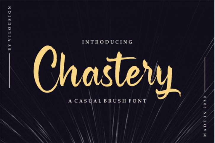 Chastery a Casual Brush Script Font Font Download