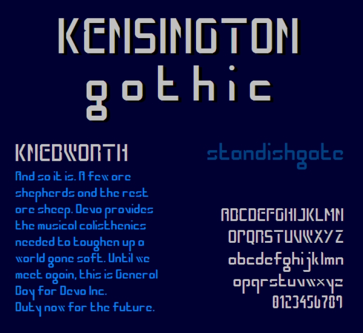 Kensington Gothic NBP Font Download