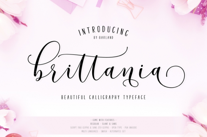 New! Brittania | 5 Font | 20% Off Font Download