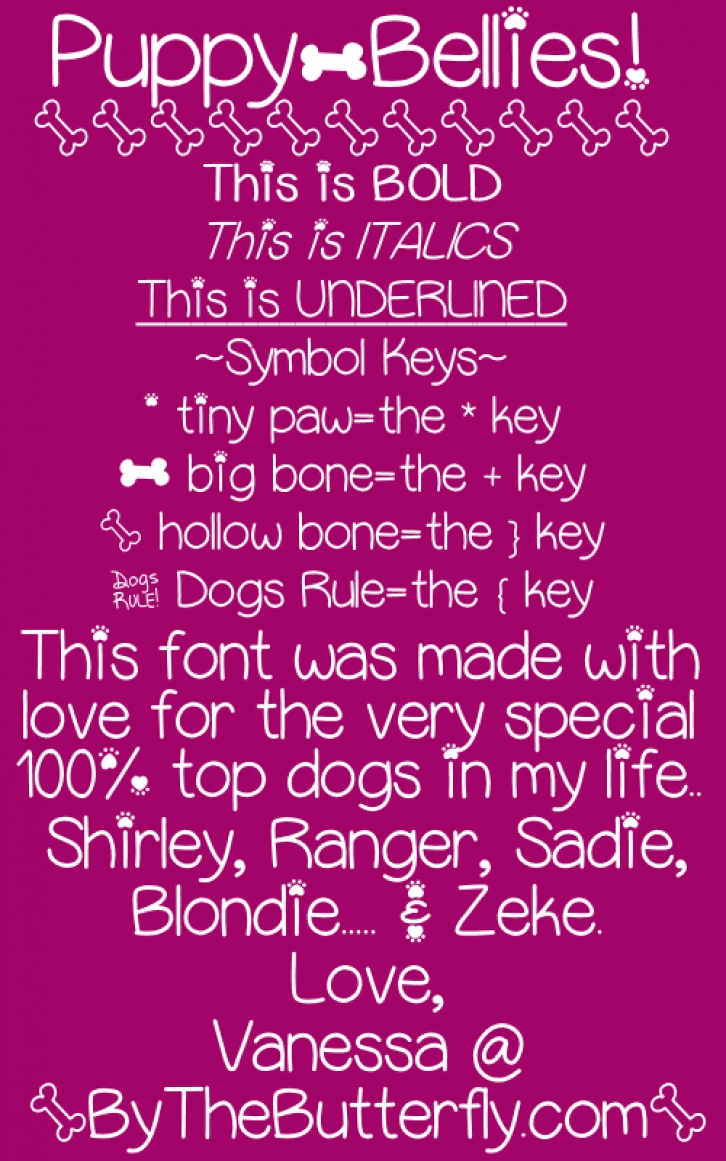 Puppy Bellies Font Download
