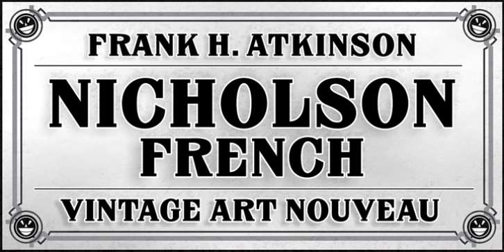 FHA Nicholson French NCV Font Download