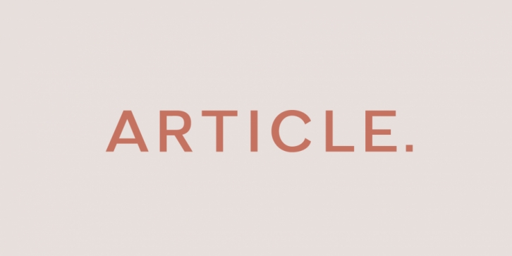 Article Font Download