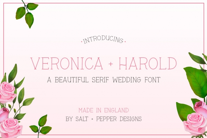Veronica and Harold Font - Wedding Fonts Font Download