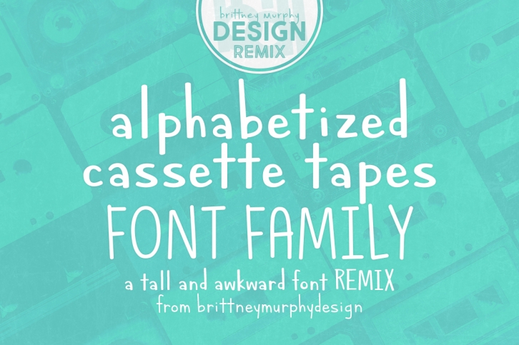 Alphabetized Cassette Tapes Font Download