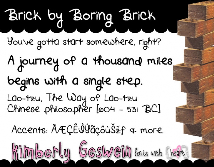 Brick by Boring Brick Font Download