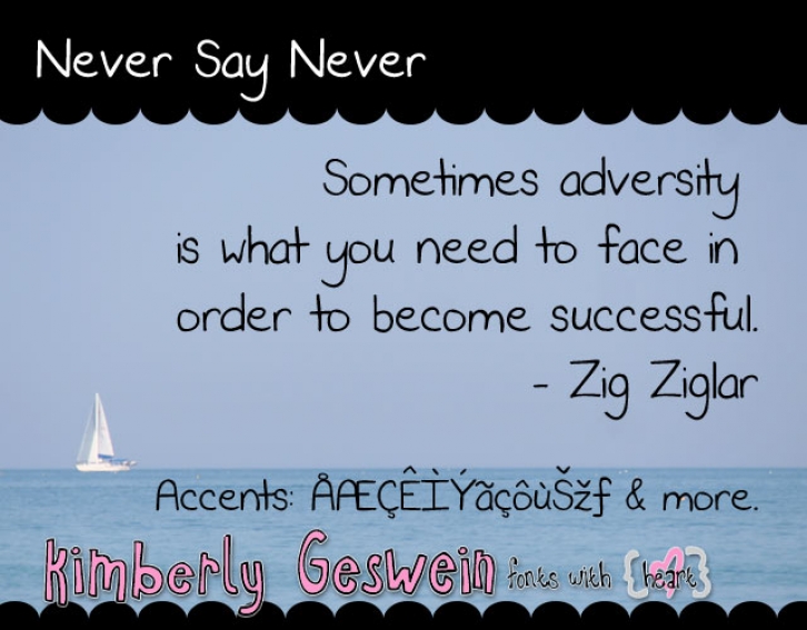 Never Say Never Font Download