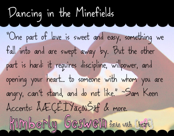 Dancing in the Minefields Font Download