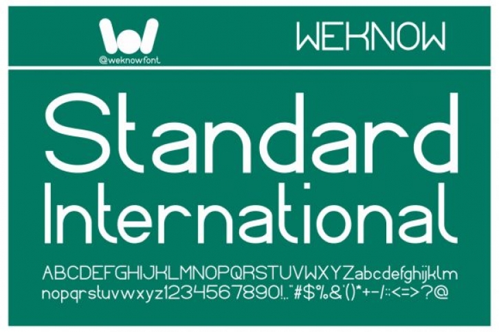 Standard International Font Download